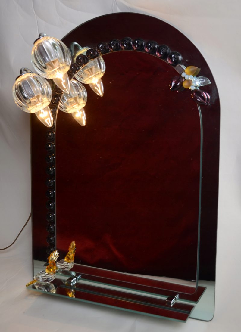 Piękne podświetlane lustro półka kinkiet Hiszp.869