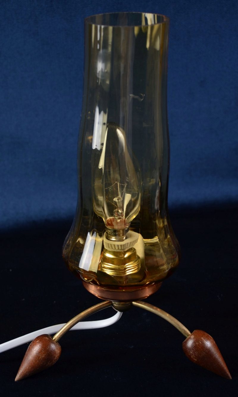 Stylowa lampka stojąca herbaciany klosz Hiszp. 200