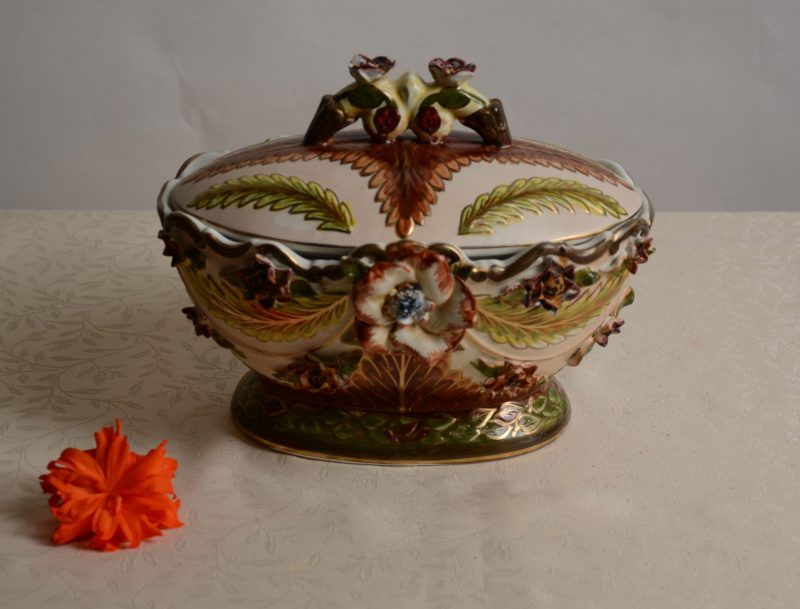 Stylowa waza ręcznie malowana ceramika Hiszp.-159