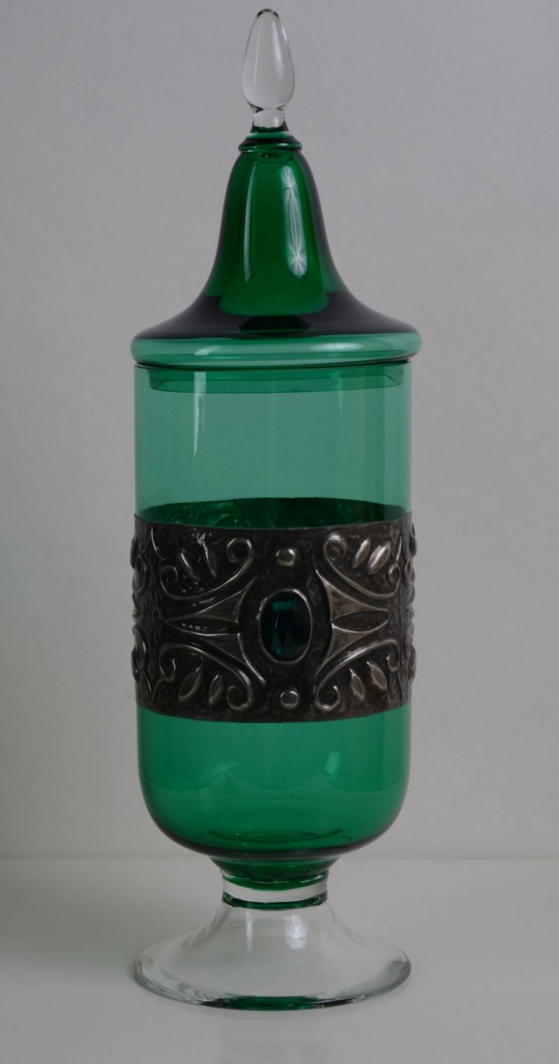 Dekoracyjna butelka z korkiem szkło Hiszp. 528