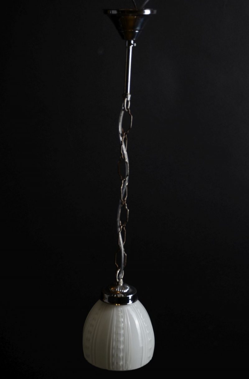 Stylowa lampa biała kula art deco Hiszpania 40-142