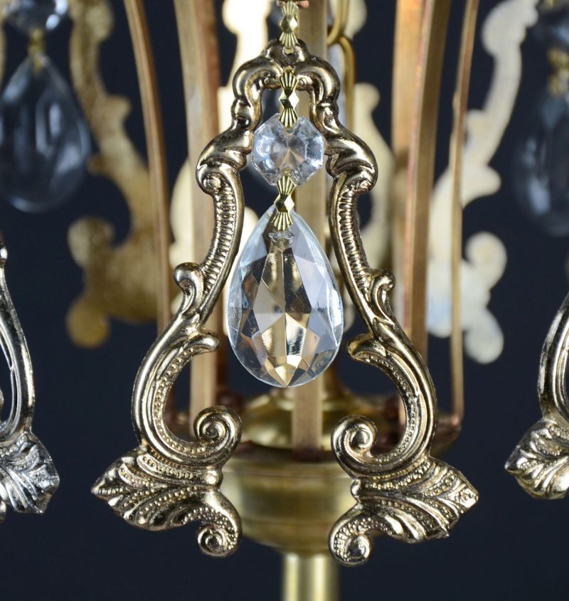 Lampa złota fontanna kryształy Hiszpania 60-92