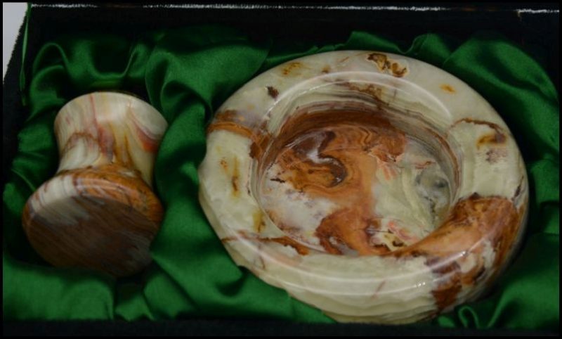 Stylowy zestaw zapalniczka popielnica onyx 1402 - obrazek 4