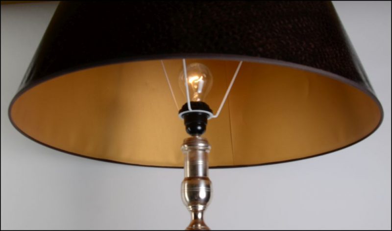 Stylowa srebrna lampa stojąca abażur Hiszp.778 - obrazek 7