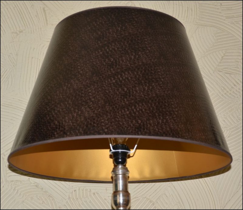 Stylowa srebrna lampa stojąca abażur Hiszp.778 - obrazek 8