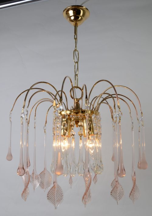 Stylowa lampa złota sople Murano Hiszp.1060