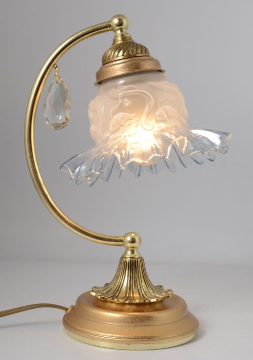 Wyjątkowa złota lampka klosz Hiszp.544