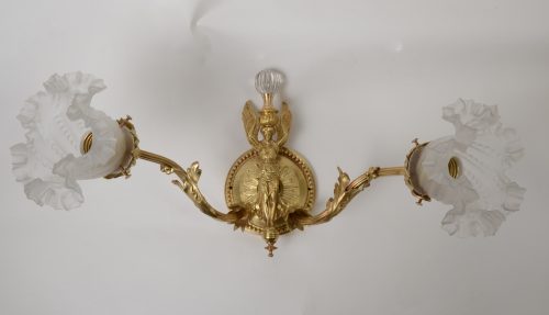 Oryginalny dwuramienny kinkiet z kobietą Hiszp. 482