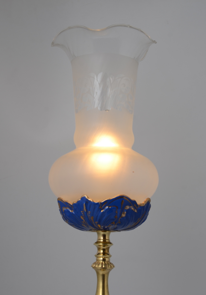 Oryginalna złota lampka porcelana klosz 546 - obrazek 4