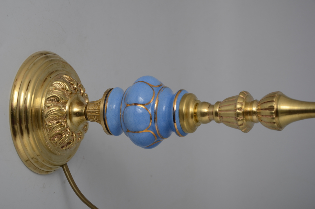 Oryginalna złota lampka porcelana klosz 546 - obrazek 8