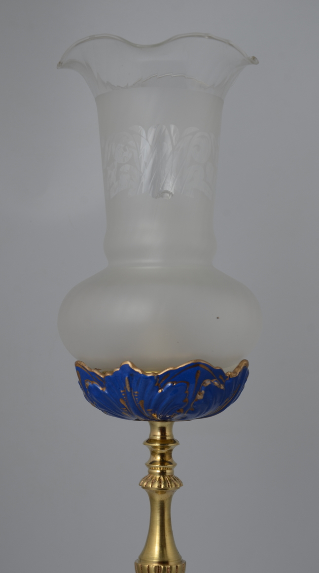 Oryginalna złota lampka porcelana klosz 546 - obrazek 6