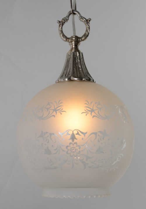 Oryginalna lampa wisząca klosz kula Hiszp.1085