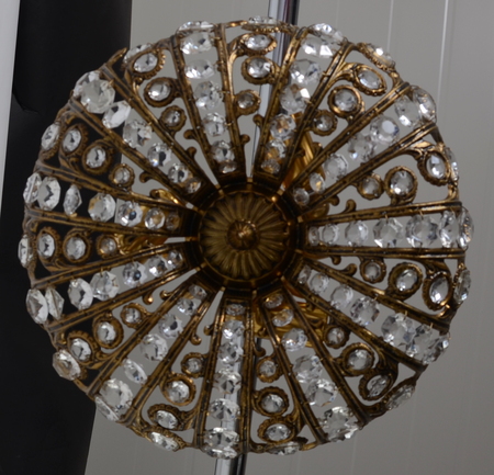 Wspaniała lampa plafon liście kryształy Hiszpania 1086 - obrazek 4