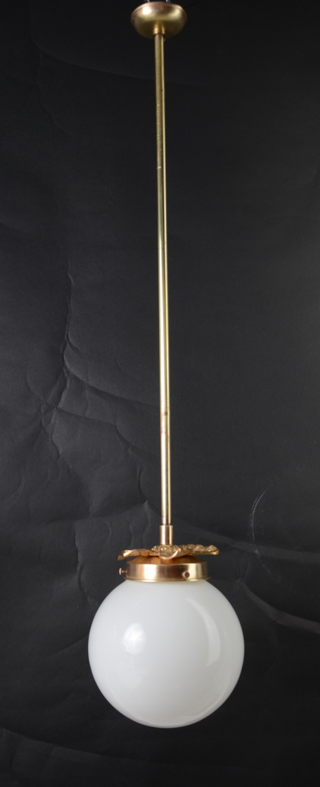 Oryginalna lampa biała kula z dekorem Hiszp.1091