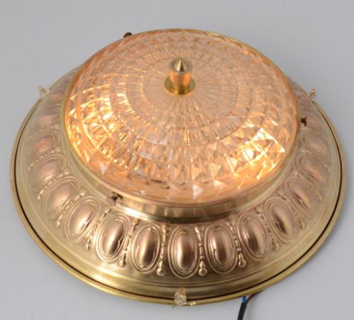 Plafon złota obręcz lampa sufitowa klosz 1101