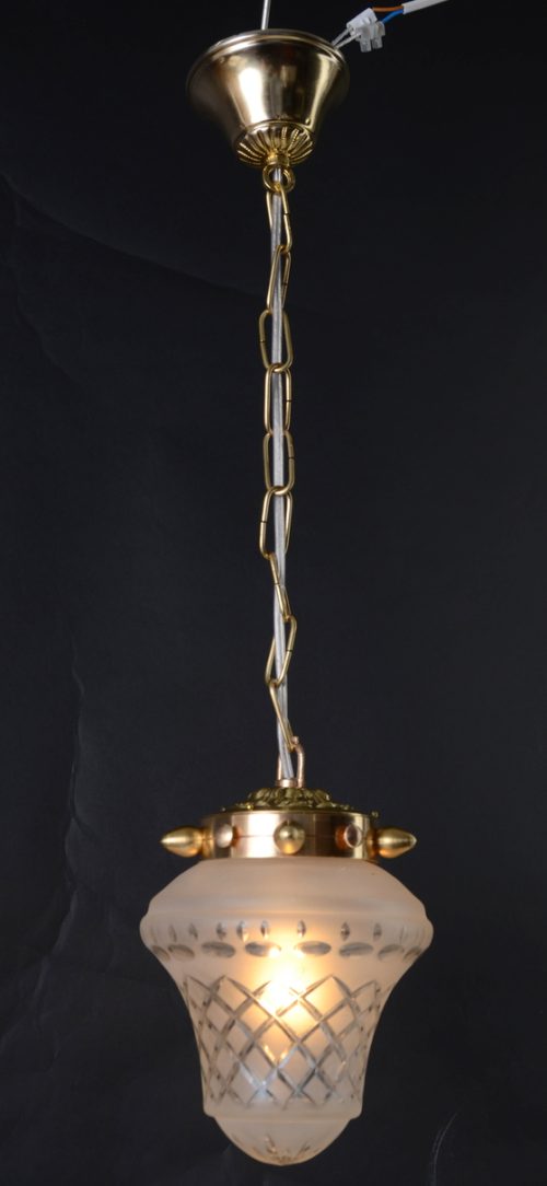 Oryginalna lampa wisząca klosz kryształ Hiszp.1098